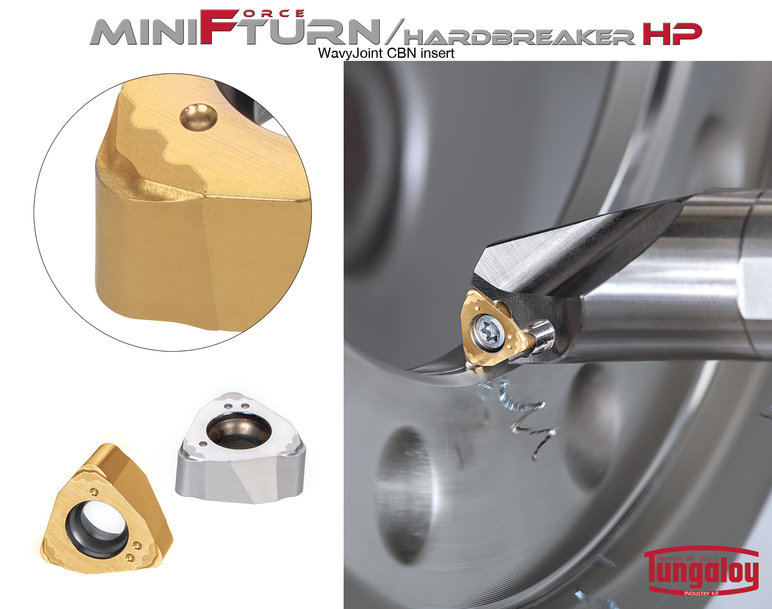 MINIFORCE-TURN PRESENTA LAS NUEVAS PLAQUITAS CBN CON UNA FIABILIDAD EXCEPCIONAL EN OPERACIONES DE TORNEADO EN DURO